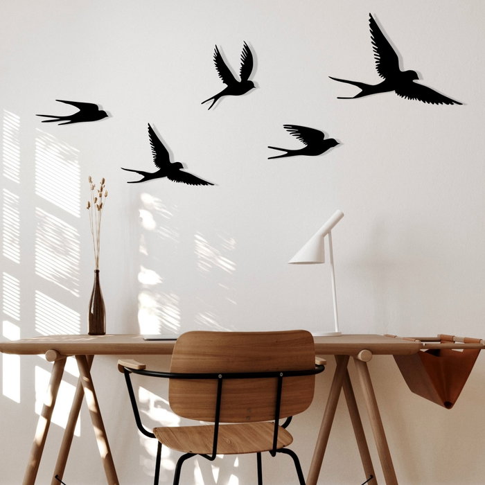 Wallity Crow Escultura de Pared de Metal con Diseño de Aves Wallity Crow Escultura de Pared de Metal con Diseño de Aves